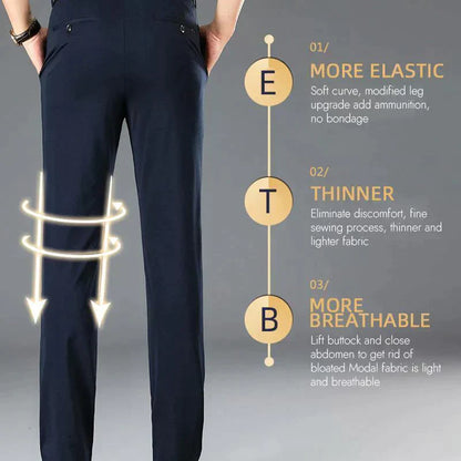 Pantalons classiques à taille haute pour homme
