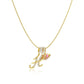 💖Dernier jour : 50 % de réduction ✨ Collier avec pendentif lettre de A à Z et trois breloques🎀