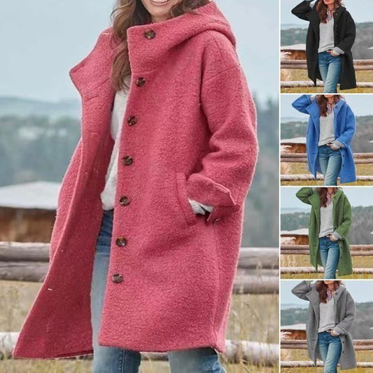 🔥New Arrival Hot Sale 🔥Manteau d'hiver en laine à capuche épaisse pour femme【Remise à durée limitée】