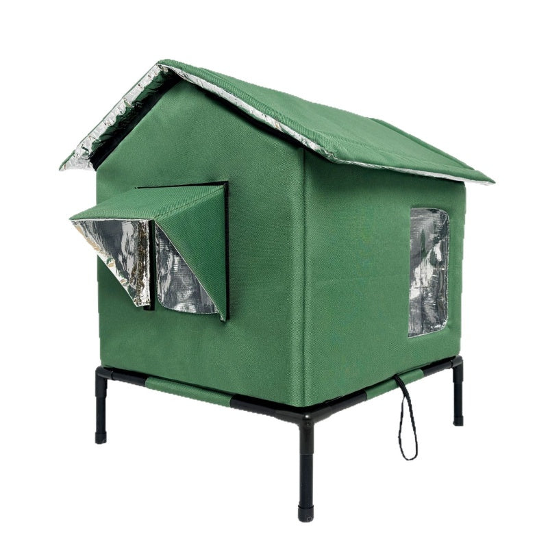 🐱 PROMO LIMITÉE 38% DE RÉDUCTION ! ✨ Maison pour Chat d‘Extérieur surélevée – Imperméable, Isolante, Stable et Pliable 🌧️