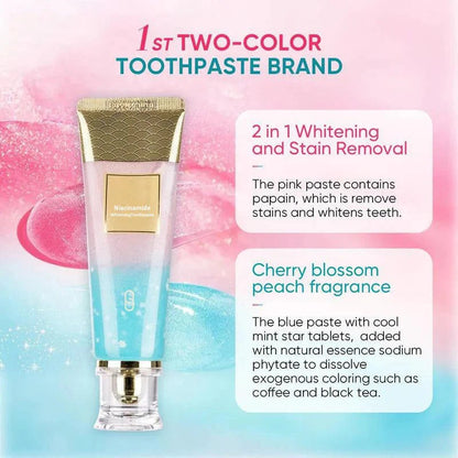 💖Dentifrice à la niacinamide pour des dents d'un blanc éclatant🦷Des dents d'un blanc nacré🦷La nouvelle arme secrète pour votre sourire !