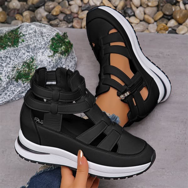 📢📢50 % DE RÉDUCTION !!⏰Sandales compensées confortables et légères avec fermeture éclair latérale