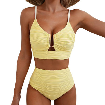 🎉 Offre spéciale de la semaine – 50 % de réduction ✨ Bikini push-up taille haute pour femme