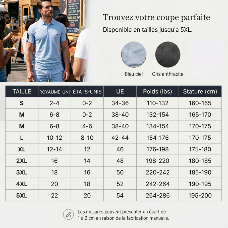 Ensemble Short et T-Shirt À Manches Courtes Décontracté pour Homme