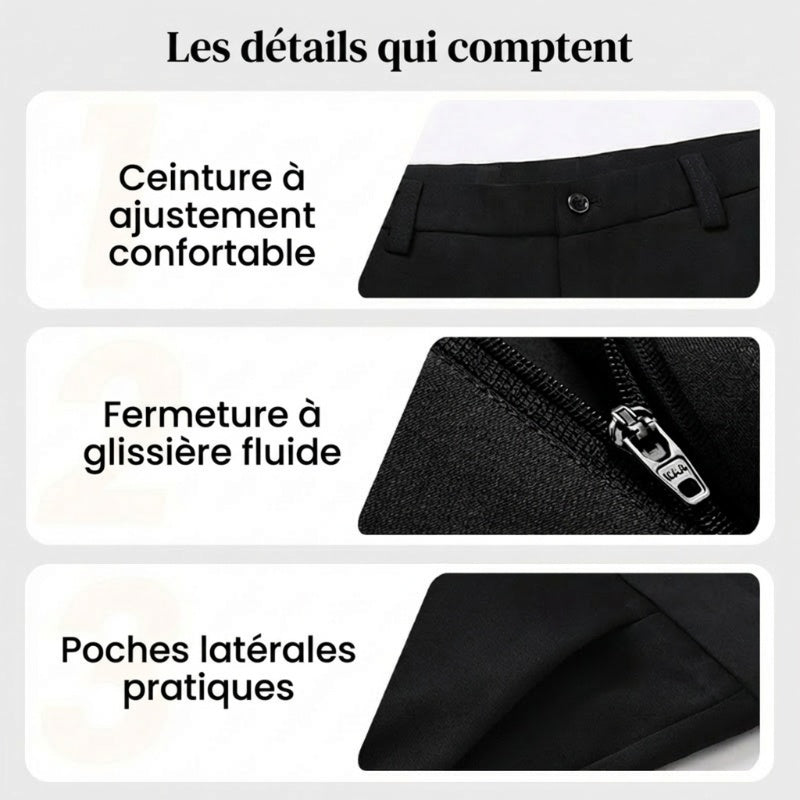 【🔥Prix le plus bas du jour】Pantalon Décontracté Classique pour Homme à Haute Élasticité
