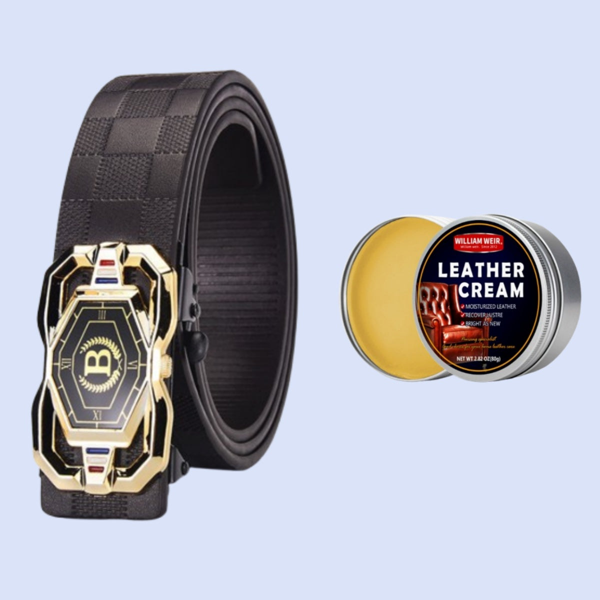 🐊Ceinture en cuir pour homme avec motif crocodile raffiné, boucle automatique et fabriquée en cuir de vachette.