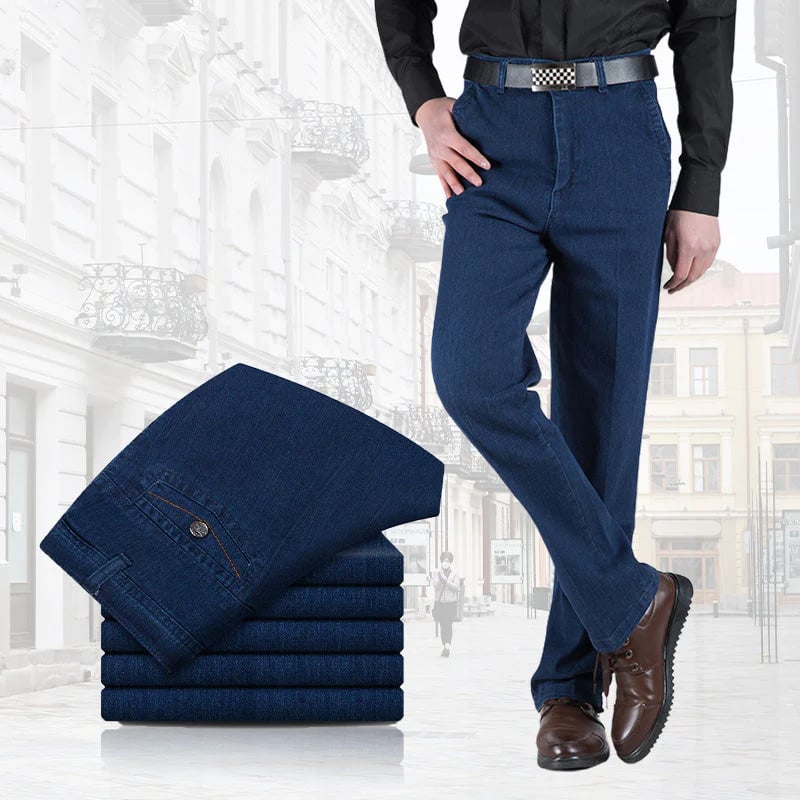 📢📢60 % de réduction !!! 🎅 Jeans taille haute à coupe droite pour hommes