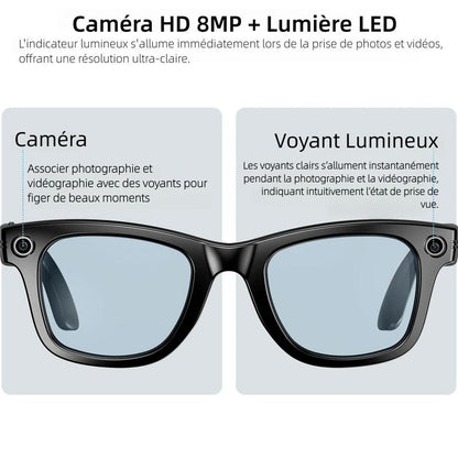 💐 PROMO EXCEPTIONNELLE -50% ! Lunettes Caméra IA 4K – Ultra Grand-Angle Anti-Vibration, Traduction IA, Oreilles Libres 🌿🎙️【Offre Limitée】