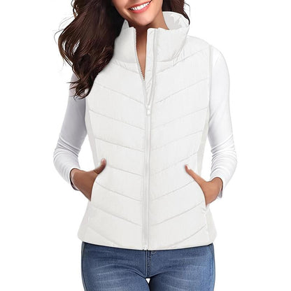 👚 50% DE RÉDUCTION ! ✨ Gilet Matelassé Sans Manches Femme - Léger & Confortable, Parfait pour les Tenues Décontractées ou Élégantes 💫
