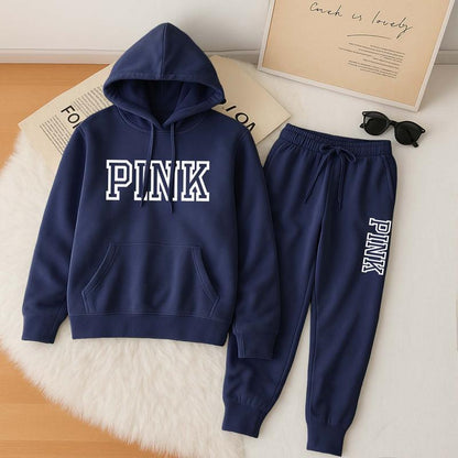 Ensemble unisexe composé d'un sweat à capuche oversize uni et d'un pantalon de jogging