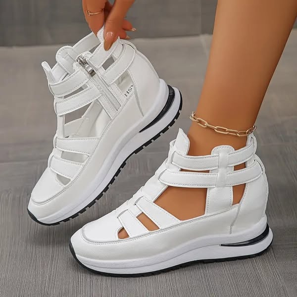 📢📢50 % DE RÉDUCTION !!⏰Sandales compensées confortables et légères avec fermeture éclair latérale