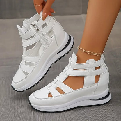 📢📢50 % DE RÉDUCTION !!⏰Sandales compensées confortables et légères avec fermeture éclair latérale