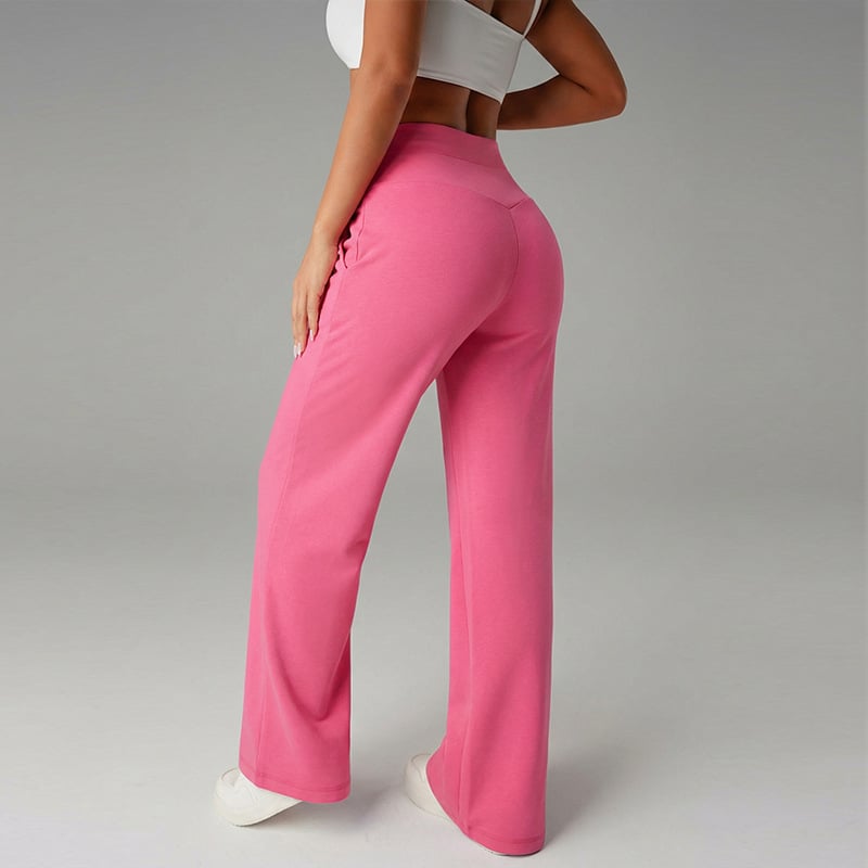 ⏰ 50% DE RÉDUCTION! 💫 Pantalon droit ample uni pour femme ❄️👖
