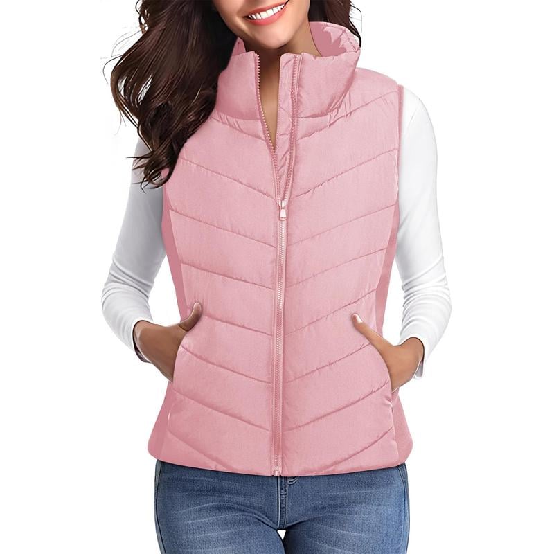 👚 50% DE RÉDUCTION ! ✨ Gilet Matelassé Sans Manches Femme - Léger & Confortable, Parfait pour les Tenues Décontractées ou Élégantes 💫