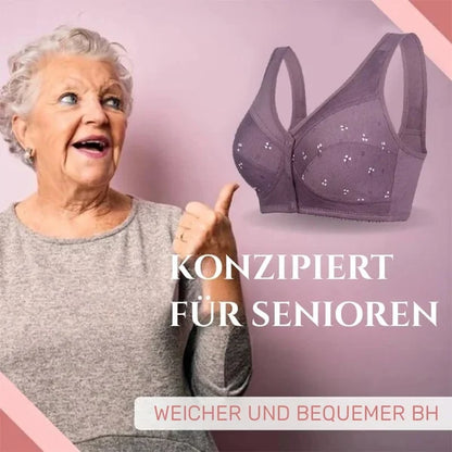 Vente pour la fête des mères - 49% de réduction😍2024 Nouveau design pour le soutien-gorge en coton à fermeture frontale senior🥰