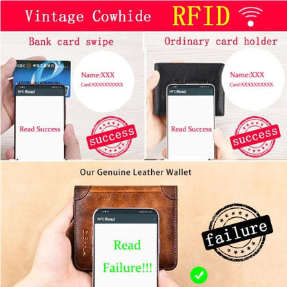 🔥 Nouveauté 2026 🔥 Portefeuille minimaliste en cuir avec protection RFID pour homme – Ultra-fin, véritable cuir de première qualité, design court pour un usage quotidien