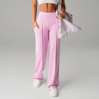 ⏰ 50% DE RÉDUCTION! 💫 Pantalon droit ample uni pour femme ❄️👖