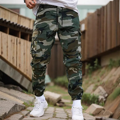 Pantalon de travail décontracté à motif camouflage