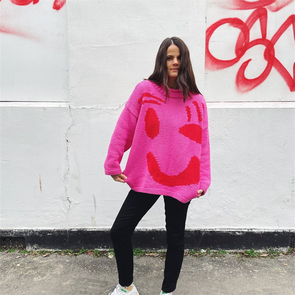 Joyeux dimanche-Pull en Tricot pour Femmes