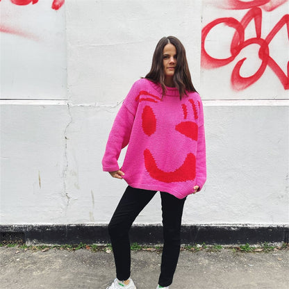 Joyeux dimanche-Pull en Tricot pour Femmes