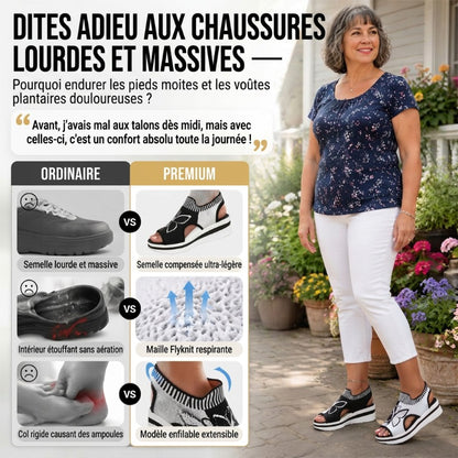 👡 Sandales plates à bout ouvert pour femme – talon compensé confortable, style aérien, idéales pour la plage, les vacances et le quotidien