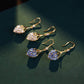 Nouvelles boucles d'oreilles en diamant en forme de cœur