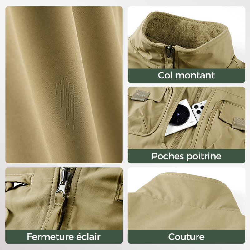Gilet Rembourré Réversible Multi-Poches pour Hommes & Femmes