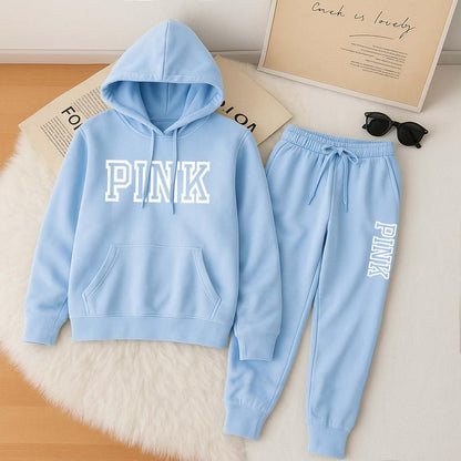 Ensemble unisexe composé d'un sweat à capuche oversize uni et d'un pantalon de jogging