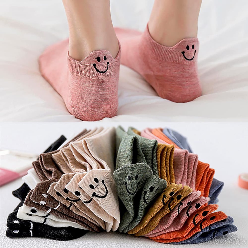 Chaussettes brodées 4 Seasons Cartoon Smiling Face