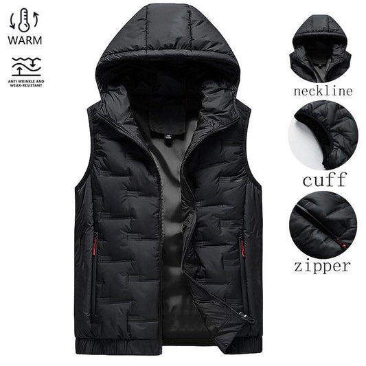 🍂 OFFRE DE SAISON · -50 % | Gilet Homme à Capuche – Léger & Facile à Superposer