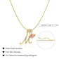 💖Dernier jour : 50 % de réduction ✨ Collier avec pendentif lettre de A à Z et trois breloques🎀