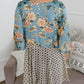 Cardigan pour Femme à Motif Floral avec Manches à Volants et Nœud
