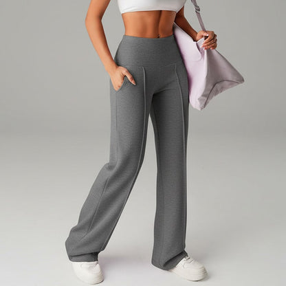⏰ 50% DE RÉDUCTION! 💫 Pantalon droit ample uni pour femme ❄️👖