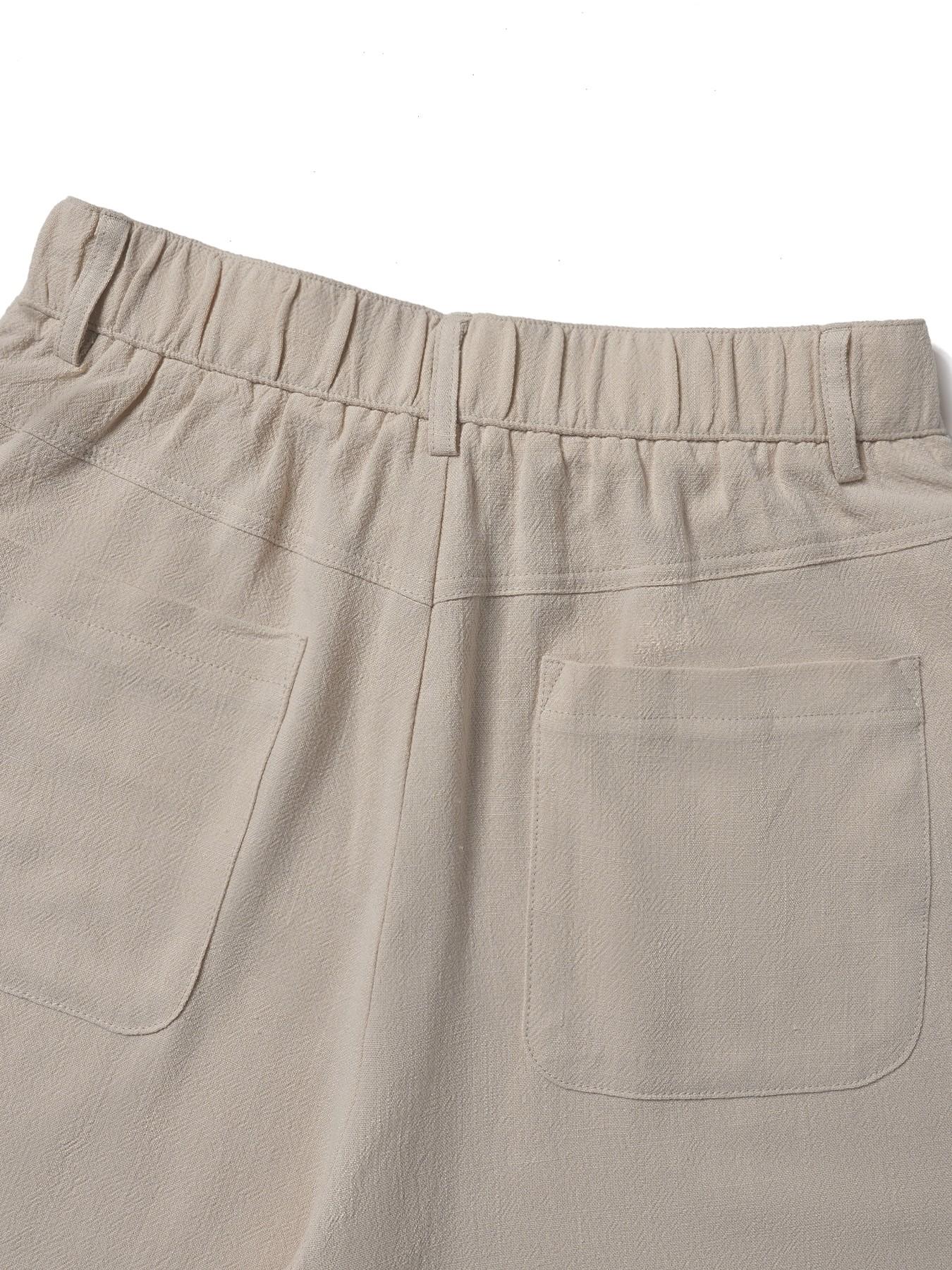 Pantalon large pour femme, avec poches et taille haute