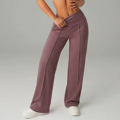 ⏰ 50% DE RÉDUCTION! 💫 Pantalon droit ample uni pour femme ❄️👖