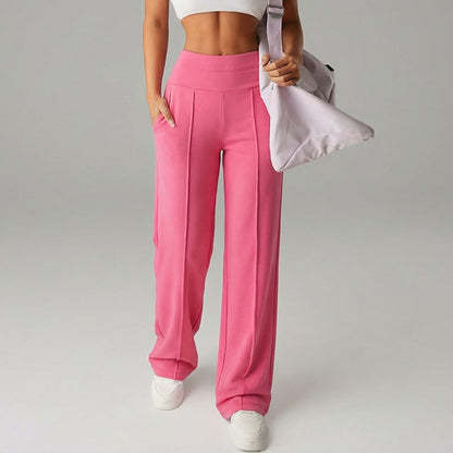 ⏰ 50% DE RÉDUCTION! 💫 Pantalon droit ample uni pour femme ❄️👖