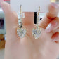 Nouvelles boucles d'oreilles en diamant en forme de cœur