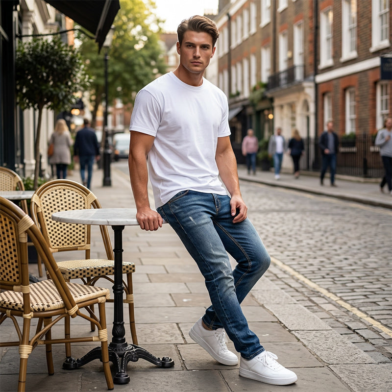 ⏳Offre spéciale à durée limitée⏰ Jean extensible moderne slim fit pour homme