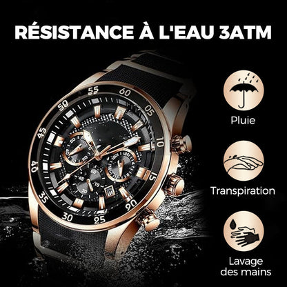 ⌚🔥Montre à Quartz Multifonctionnelle Imperméable pour Hommes【Une montre d'un excellent rapport qualité-prix】