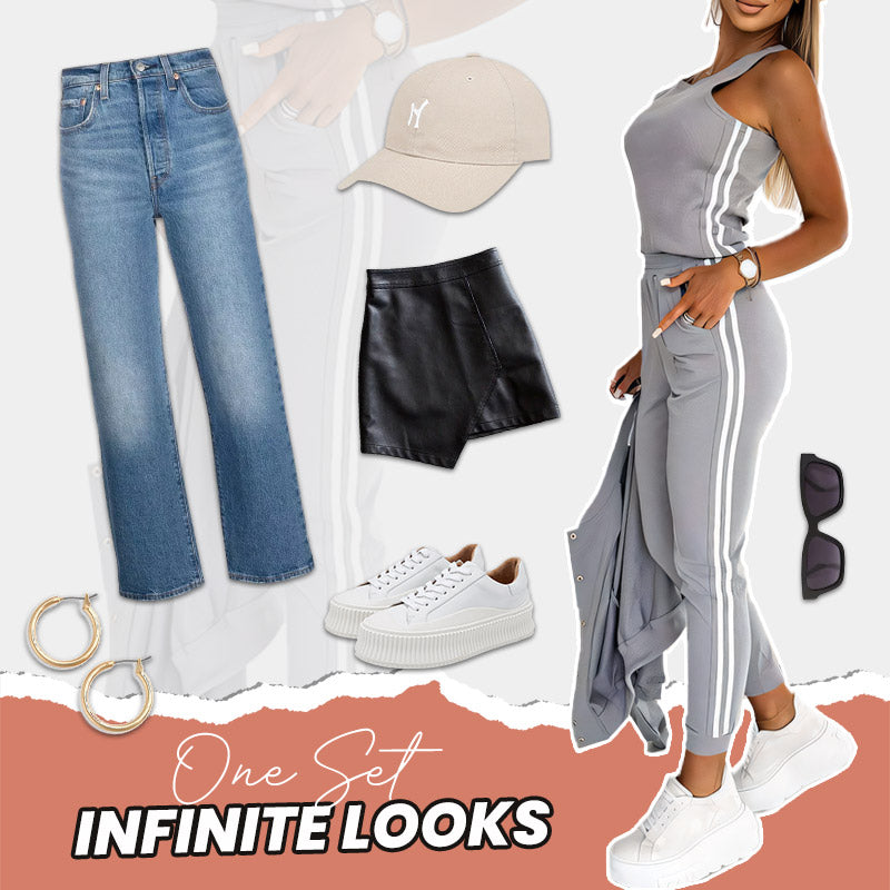 Ensemble trois pièces pour femme comprenant une veste et un pantalon de baseball