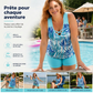 🩱OFFRE FLASH 50%🏊‍♀️Maillot de Bain 2 Pièces Sportif Femme – Décolleté Croisé, Séchage Rapide, Taille Haute, 3 Couleurs, Tailles S-5XL✨
