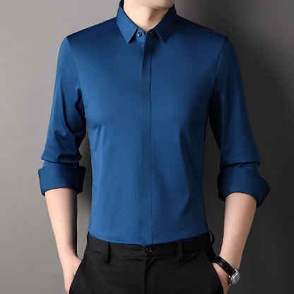 Chemise Habillée Extensible Infroissable pour Hommes🔥【Aucun repassage requis】🔥