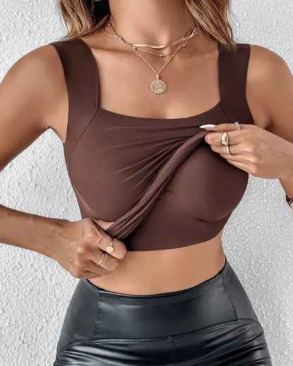 👙 50% DE RÉDUCTION ! 💃 Débardeur Femme avec Soutien-Gorge Intégré – Ultra Confort, Silhouette Parfaite & Matière Douce ✨