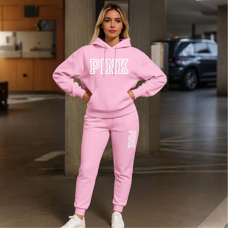 Ensemble unisexe composé d'un sweat à capuche oversize uni et d'un pantalon de jogging