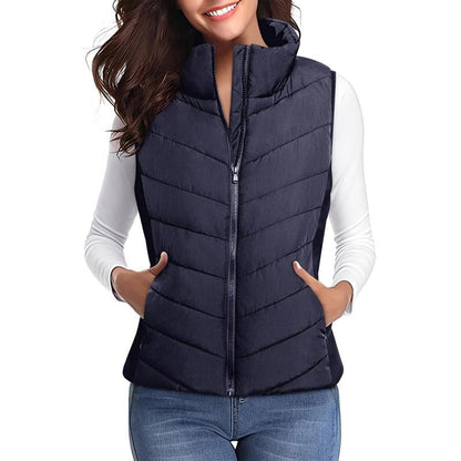 👚 50% DE RÉDUCTION ! ✨ Gilet Matelassé Sans Manches Femme - Léger & Confortable, Parfait pour les Tenues Décontractées ou Élégantes 💫