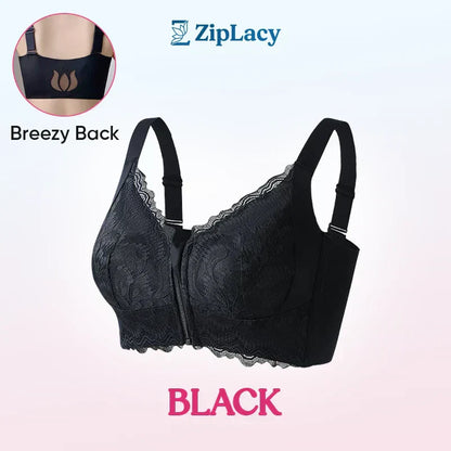 ✨Achetez-en 1 obtenez-en 1💞Soutien-gorge ultra souple avec fermeture éclair à l'avant et sans armatures
