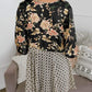 Cardigan pour Femme à Motif Floral avec Manches à Volants et Nœud