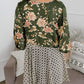 Cardigan pour Femme à Motif Floral avec Manches à Volants et Nœud