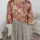 Cardigan pour Femme à Motif Floral avec Manches à Volants et Nœud