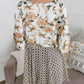 Cardigan pour Femme à Motif Floral avec Manches à Volants et Nœud